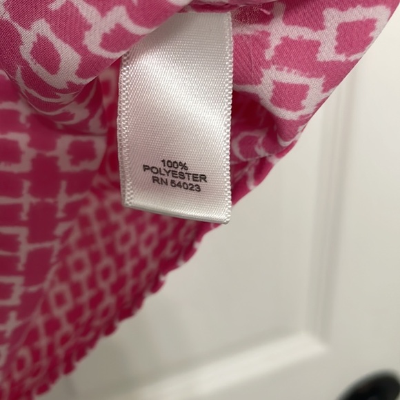 Banana Republic, 3/4 sleeve blouse,‎ size medium, pink and white - Picture 3 of 6